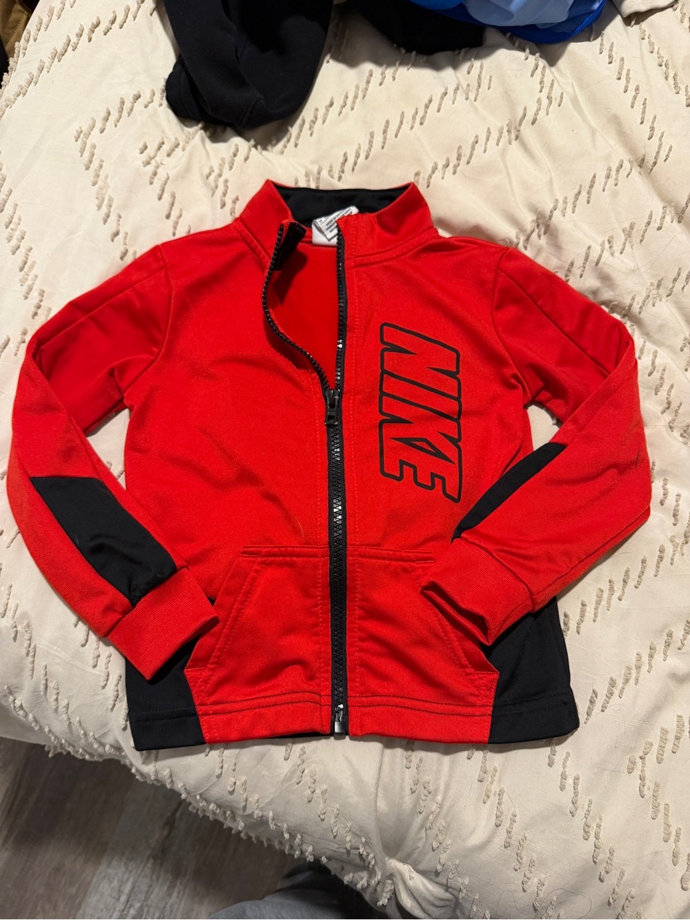 Nike Red and Black Full-Zip Youth Track Jacket